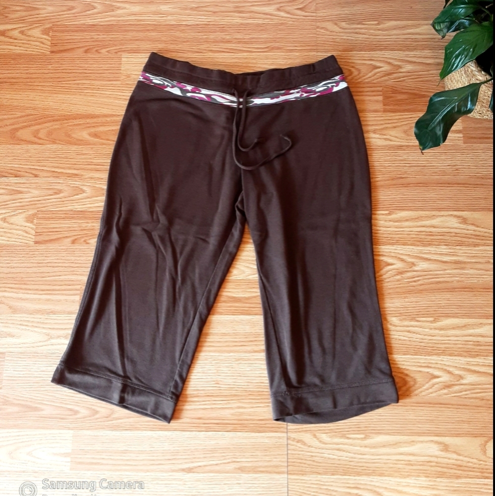 BCG yoga jogging relaxing capri brown pink pants